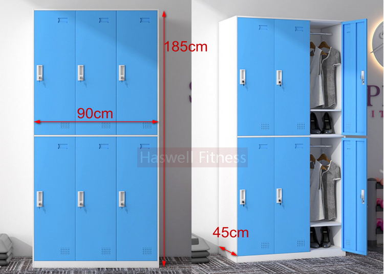 Haswell Fitness 6 cells gym locker closet for the fitness club 2