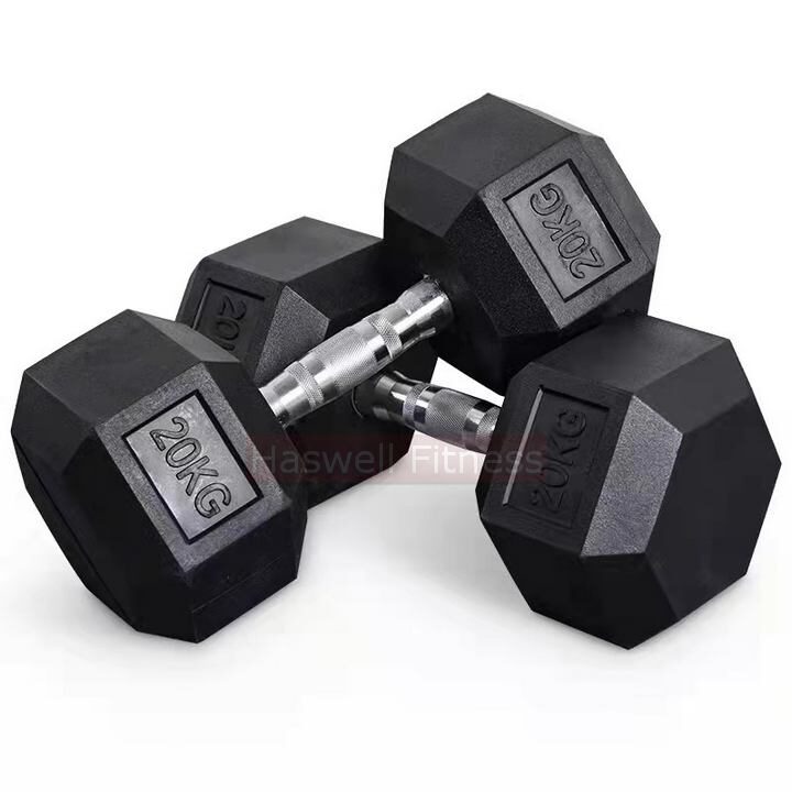 d1101l rubber coated round head dumbbell (2.5 ~ 50kgs +2.5 kgs)