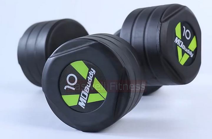 haswell fitness d1106 rubber coated dumbbell 3