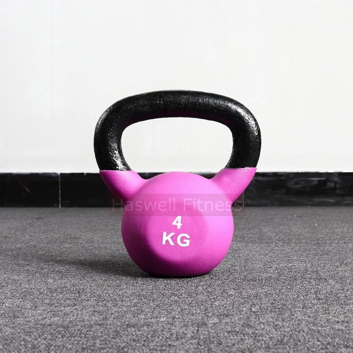 haswell fitness k1201c kgs colorful plastic dipping vinyl coated kettlebell 4kg